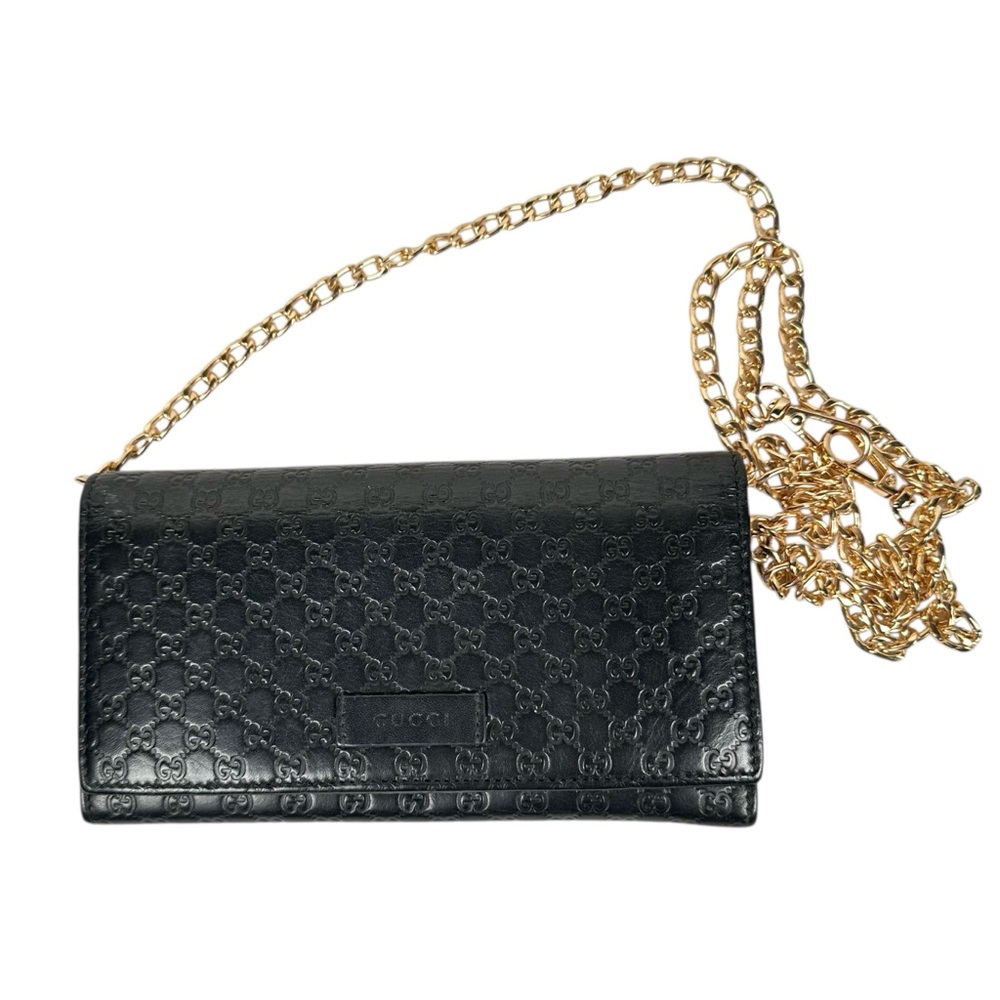 GUCCI Guccissima GG Embossed Leather Continental Wallet in black - Picture 2 of 13